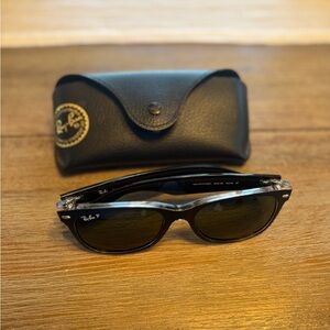 Ray-Ban Black Frame with Green Lens Sunglasses